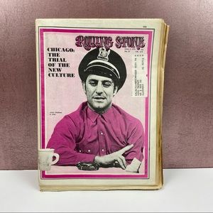 Vintage Rolling Stone Magazine Chicago Abbie Hoffman April 2, 1970 Music Art